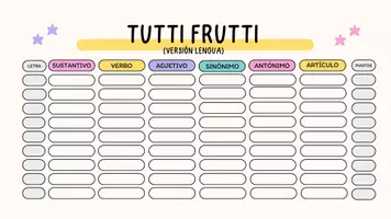 Vista previa - Juegos / Gamificación - PLANTILLAS TUTTI FRUTTI EDITABLES - página 1