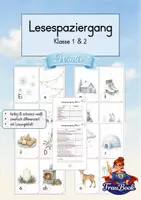 Vorschau - Arbeitsblätter - Lesespaziergang Winter, Bewegtes Lesen, Klasse 1/2 - Deckblatt