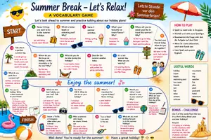 Vorschau - Spiele - Summer Break – Let’s Relax! | Englisch-Brettspiel zur Wiederholung vor den Sommerferien | Vocabulary Game | Klasse 7-9 - Seite 3