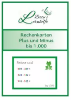 Vorschau - Aufgabenkarten - Rechenkarten bis 1.000 Plus und Minus - Deckblatt