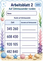 Vorschau - Arbeitsblätter - Runden bis 1 Million | Mathematik Klasse 4 | 6 Arbeitsblätter als PDF - Seite 2