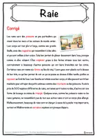 Aperçu - Inclusion - Raie – Fiche : texte à trous, compréhension orale et mots mêlés - Page 2