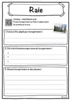 Aperçu - Inclusion - Raie – Fiche : texte à trous, compréhension orale et mots mêlés - Page 3