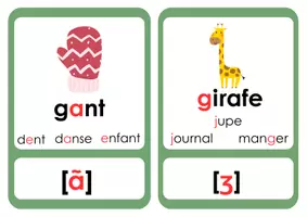 Vista previa - Tarjetas / Manipulativos - flashcards in multicolor - Modal sounds FR - Portada