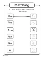 Vista previa - Hojas de trabajo - Matching Pictures and Words Worksheet - Portada