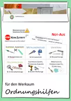Vorschau - Poster - Ordnungshilfen für den Werkraum - mit Schrankbeschriftungen - Deckblatt