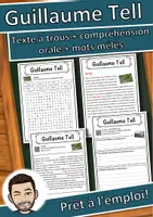 Aperçu - Inclusion - Guillaume Tell – Fiche : texte à trous, compréhension orale et mots mêlés - Page de couverture