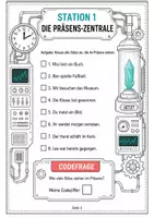 Vorschau - Stationenlernen - Zeitformen Escape Room Deutsch - Seite 3