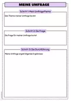 Vorschau - Arbeitsblätter - Eigene Umfrage erstellen mit Kreisdiagramm - Seite 1