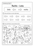 Vorschau - Arbeitsblätter - Orientierung im Raum. rechts- links. Arbeitsheft & Tafelmaterial - Seite 2