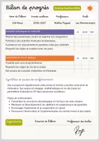 Aperçu - Outils du professeur - Bilan de Progrès Évaluation Maternelle Grande Section Document Beige Coloré Simple - Page 1