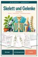 Vorschau - Stundenentwürfe - Vertretungsstunde Biologie Klasse 5-6 - Skelett und Gelenke - Deckblatt