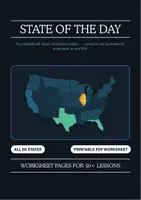 Vorschau - Unterrichtsreihen - All About USA – State Portfolio (50 Staaten, druckfertig) - Deckblatt