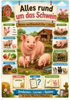 Vorschau - Arbeitsblätter - Alles rund um das Schwein Wissens- und Mitmachheft (Kita - 1. Klasse) - Deckblatt