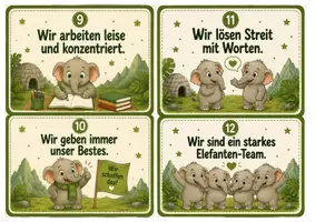 Vorschau - Präsentationen/Tafelbilder - Klassenregeln - Elefantenklasse - Klassentier Elefant - Seite 3