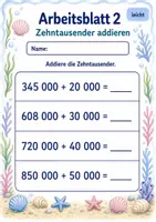 Vorschau - Arbeitsblätter - Plusaufgaben bis 1 Million | Mathematik Klasse 4 | 6 Arbeitsblätter als PDF - Seite 2