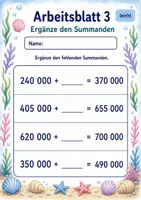 Vorschau - Arbeitsblätter - Plusaufgaben bis 1 Million | Mathematik Klasse 4 | 6 Arbeitsblätter als PDF - Seite 3