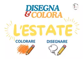 anteprima - Materiale di supporto/inclusione - ☀️ Disegna e Colora l' Estate 🍉 - Pagina 1