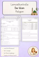 Vorschau - Test - Lernzielkontrolle Islam | Religion Klasse 3–4 | zweifach differenziert - Deckblatt