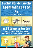 Vorschau - Stationenlernen - Klammerkarten Lautposition Laut X - Buchstabe der Woche - Deckblatt