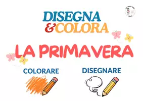 anteprima - Materiale di supporto/inclusione - 🦋 Disegna e Colora la Primavera 🦋 - Pagina 1