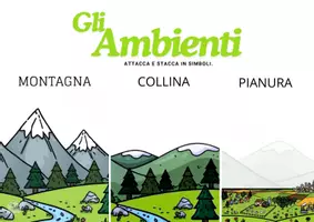 anteprima - Materiale di supporto/inclusione - AMBIENTI - attacca e stacca di Montagna, collina, pianura - Pagina 1