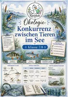 Vorschau - Arbeitsblätter - Ökosystem See: Konkurrenz zwischen Lebewesen im See (mit Lösung) - Deckblatt