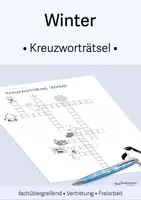 Vorschau - Arbeitsblätter - Kreuzworträtsel "Winter" Klasse 2-4 - Deckblatt