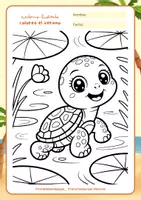 Vista previa - Manualidades / Dibujos para colorear - COLOREA EL VERANO - Actividades de estimulación creativa - página 1