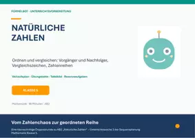 Vorschau - Stundenentwürfe - Unterrichtsvorbereitung Natürliche Zahlen Klasse 5 - Deckblatt