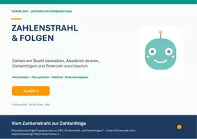 Vorschau - Stundenentwürfe - Unterrichtsvorbereitung Zahlenstrahl und Folgen Klasse 5 - Deckblatt