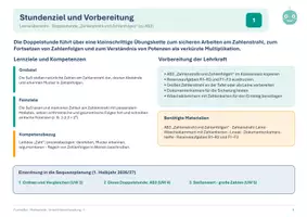 Vorschau - Stundenentwürfe - Unterrichtsvorbereitung Zahlenstrahl und Folgen Klasse 5 - Seite 1