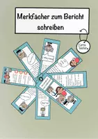 Vorschau - Merkblätter - Merkfächer zu dem Thema Berichte schreiben - Deckblatt