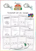 Vorschau - Arbeitsblätter - Luft: Forscherheft inkl. Lösungen (Experimente & Protokolle) - Sachunterricht - Kl. 2/3 - Deckblatt