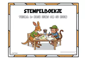 Voorbeeld - Stempelboekje | Taaltoer thema 1 - Voorblad