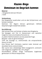 Vorschau - Arbeitsblätter - Klassen-Bingo zum Schulstart / Klasse 5-8 - Seite 2