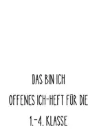 Vorschau - Arbeitsblätter - Materialpaket: ICH Heft zum Schuljahresbeginn - Seite 1