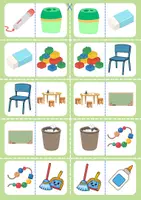 Aperçu - Jeux - Domino - Les objets de la classe - Page 1