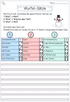 Vorschau - Stationenlernen - Satzbau-Würfelspiel Winter | Sätze erweitern & bilden mit Nomen, Verben & Präpositionen (Klasse 3- 4 & DaZ) - Seite 2