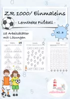 Vorschau - Unterrichtsreihen - ZR 1000/ Einmaleins Arbeitsblätter Mathe Fußball Klasse 3 - Deckblatt