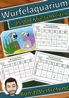 Vorschau - Stundenentwürfe - Kunst Würfelaquarium Kunst Vertretungsstunde - Deckblatt