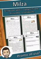 anteprima - Esercizi - Milza – Scheda: testo con spazi vuoti, comprensione all'ascolto e crucipuzzle - Pagina di copertina