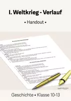 Vorschau - Präsentationen/Tafelbilder - Verlauf des Ersten Weltkrieges • Handout • Geschichte - Deckblatt