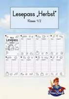Vorschau - Arbeitsblätter - Freebie Herbstlesepass, Klasse 1 und 2 - Deckblatt