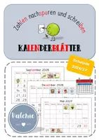 Vorschau - Arbeitsblätter - Kalender 2026/27 - Zahlen schreiben lernen & mit dem Kalender arbeiten (1./2.Klasse) - Deckblatt