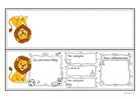 Vorschau - Mal- und Bastelvorlagen - Löwenklasse - Namensschilder (Klassentier) - Seite 3