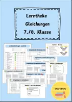 Vorschau - Stationenlernen - Lerntheke Gleichungen 7./8. Klasse - Deckblatt