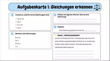 Vorschau - Stationenlernen - Lerntheke Gleichungen 7./8. Klasse - Seite 2