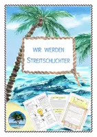 Vorschau - Arbeitsblätter - Wir werden Streitschlichter (Einstieg, Erarbeitung und Vertrag) #Silvesterknaller23 - Deckblatt