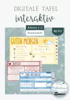 Vorschau - Präsentationen/Tafelbilder - Interaktive Tafel / digitale Tafel / B U N T - Deckblatt